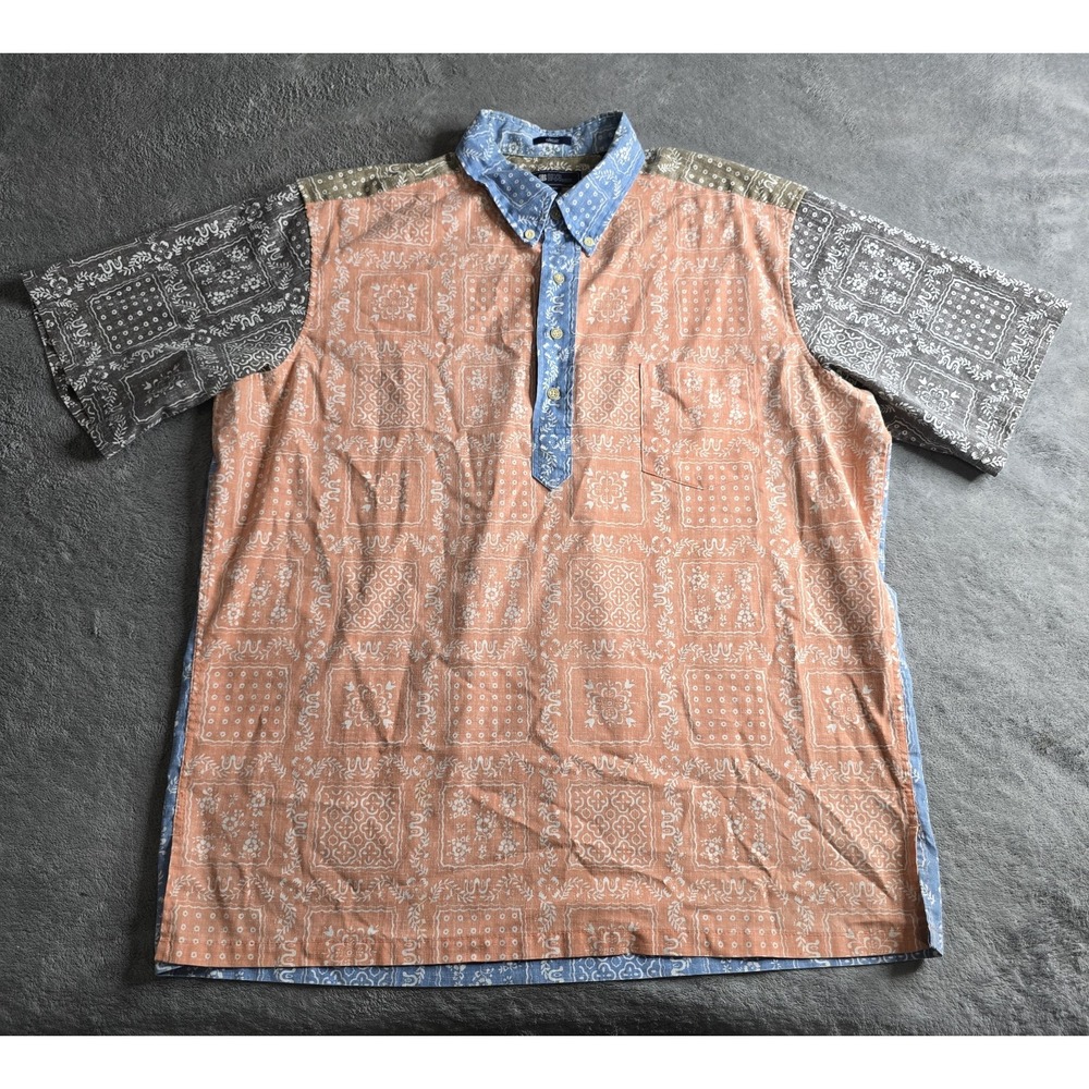 Reyn Spooner Lahaina Colorblock Shirt Mens XL Multicolor Classic S/S Hawaiian